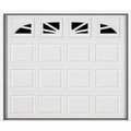 Wayne Dalton Garage Door, 9 ft W Door, 7 ft H Door, Steel Door, White 9100